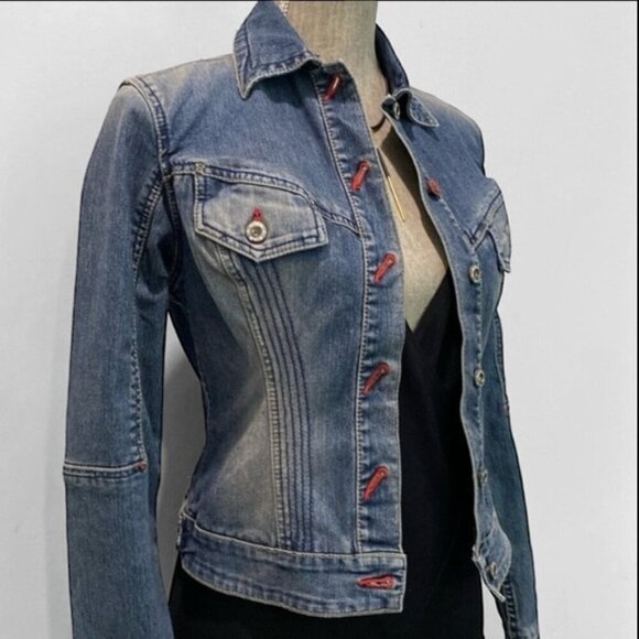 Ecko Denim Jean Jacket Fitted Size xSmall - Picture 4 of 13